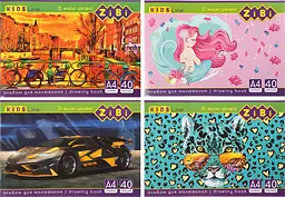 Альбом для малювання KIDS Line А4, 40 аркушів, 120 г/м², на скобі - мініатюра 2