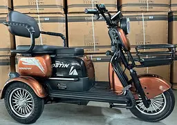 Електричний Трицикл Corso Ostin (1000W, 72V, 23Ah) + 1 Ящик Акумулятор, Гідравличні гальма Електробайк Скутер Червоний - мініатюра 5