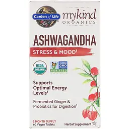 Ашваганда Garden of Life Ashwagandha MyKind Organics 60 таблеток - мініатюра 2