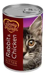 Вологий корм для кошенят з кроликом та куркою Lovely Hunter Kitten Rabbit and Chicken 400 г