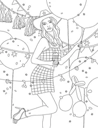 Розмальовка Жорж #girls#fashion#party (Z101110У) - мініатюра 6
