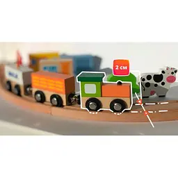 Дерев'яна залізниця Viga Toys 39 елементів (50266) - мініатюра 2