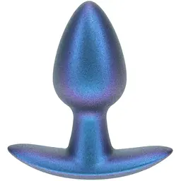 Анальна пробка Ouch! Smooth Anal Plug Metallic S 6.5 см (синій)