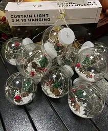 Гірлянда Xmas Мікс 4 види 200L W-1 Copper curtain ball lamp W білий 3M*1.5M (47655-8076_248) - мініатюра 6