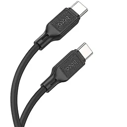 Дата кабель Hoco X90 Cool silicone Type-C to Type-C 60W (1m) Black - мініатюра 2