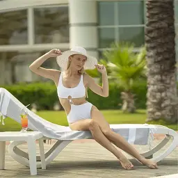 Турецькі пляжні рушники Lovely Svi - Пештемаль - XХL (100х180 см) - бавовна - сірий (3042023) - мініатюра 4