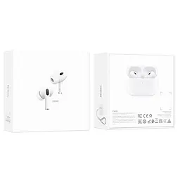 Бездротові навушники Hoco EW49 TWS Bluetooth 5.3 з мікрофоном, бездротовою зарядкою, вакуумні, білі - мініатюра 8