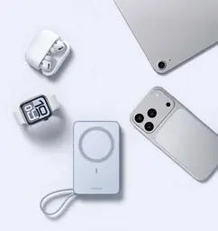 Магнітний павербанк Ugreen з бездротовою MagSafe зарядкою блакитний 30W 10000 мАч - мініатюра 8
