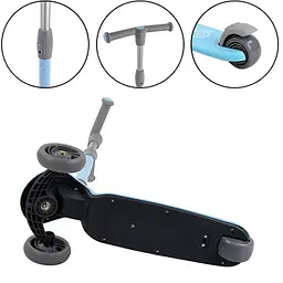 Триколісний самокат Best Scooter ЦБ-00245759 блакитний - мініатюра 7