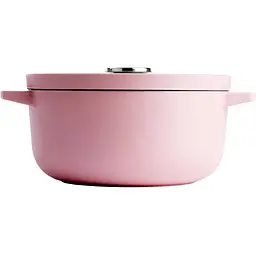 Каструля KitchenAid Cast Iron чавунна з кришкою 26 см 5.2 л суха троянда (CC007431-001) - мініатюра 2