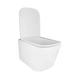 Унітаз підвісний Qtap Crow безобідковий з сідінням Soft-close QT05335171W, Білий - мініатюра 4