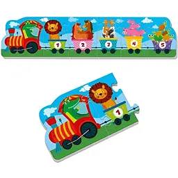 М'які розвиваючі бебі пазли Vladi Toys Веселий потяг 6 пазлів (VT1106-95) - мініатюра 2