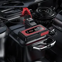 Пускозарядний пристрій Hoco QS3 10000mAh (повербанк та ліхтарик) Чорний - мініатюра 7