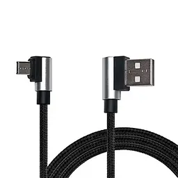 Дата кабель USB 2.0 AM to Micro 5P 1.0m Premium black REAL-EL (EL123500031) - мініатюра 3