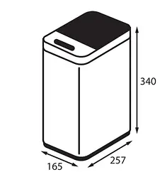 Відро для сміття сенсорне прямокутне Koer TC-020408-08 8 л білий (KR5589) - мініатюра 4