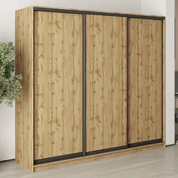 Шафа-купе тридверна MebelStar Стандарт BG 3ДСП 230x60x210 см Дуб тахо (MBS-8327)