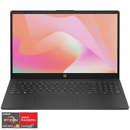 Ноутбук HP 15- fc0027nq AMD Ryzen 5 7520U до 4, 3 ГГц, 15, 6 дюйма, Full HD, 8 ГБ DDR5, 256 ГБ SSD, AMD Radeon Graphic, Free DOS, Smoky Black