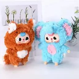 М'яка іграшка сюрприз у стилі Лабубу Baby Three Kawaii пухнастий брелок звірята 3й сезон - мініатюра 5