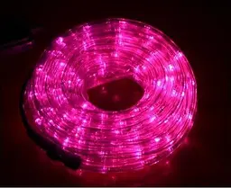 Зовнішня Герметична LED гірлянда Дюралайт "Duralight" 10 метрів Рожева Pink, 180 Ламп, 8 режимів - мініатюра 2