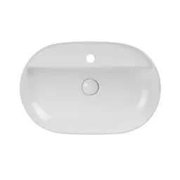 Умивальник накладний Mixxus Premium Ellipse-0204 600x380x115 мм з отвором під змішувач Білий MP6679 - мініатюра 4