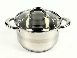 Каструля з кришкою Best Seller LB-1841C 20х11.5 см 3.4 л срібляста