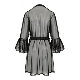 Повітряний пеньюар Passion LOVELIA PEIGNOIR L/XL, black - мініатюра 6