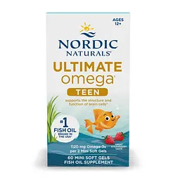 Омега-3 риб'ячий жир Nordic Naturals Ultimate Omega 2X Teen для серця, мозку та зору 60 mini softgels