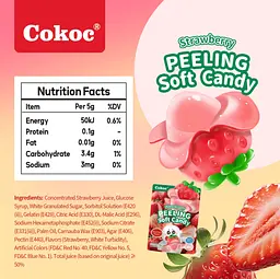 Желейні цукерки Cokoc Peeling Soft Candy Strawberry 75г - мініатюра 6