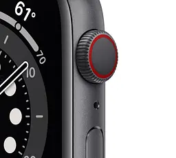 Смарт-годинник Apple Watch Series 6 GPS + Cellular 44mm Space Gray Aluminum Case with Black Sport Band [M07H3] [59338] - мініатюра 2