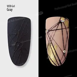 Гель павутинка PNB UV/LED Web Gel Grey 5 мл - мініатюра 3
