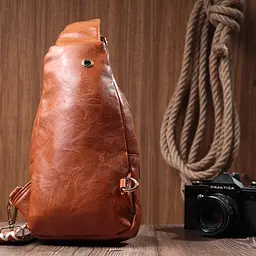 Стильна жіноча слінг сумка через плече з екошкіри Vintage 16х30х8 см sum0026959 - мініатюра 10