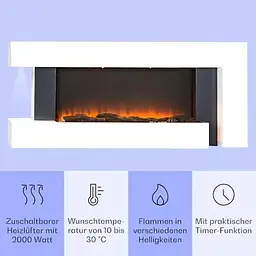 Камін електричний Klarstein Studio Light & Fire 2 (10032727) - мініатюра 3