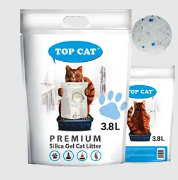 Наповнювач для котячого туалету Top Cat Premium силікагелевий 3.8 л 480095 - мініатюра 3