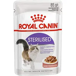 Вологий корм для стерилізованих кішок Royal Canin Sterilised шматочки в соусі 85 г