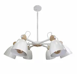 Люстра стельова з дерев'яними елементами Levistella 752V27039-6 WH