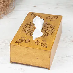 Дерев'яний диспенсер для серветок VANZA FLOWER oak - мініатюра 4
