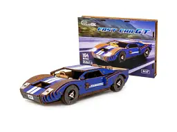 Дерев’яний 3D конструктор Fast car Gt, Puzzleоk (Puz-26915), 164 дет. (синій)