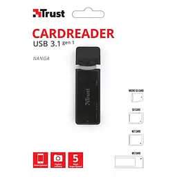 Кардрiдер Trust Nanga USB 3.1 Card Reader (21935_TRUST) - мініатюра 3