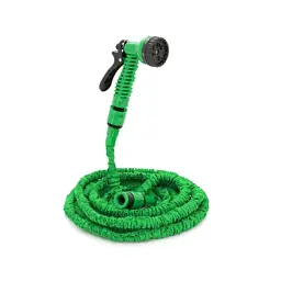 Шланг для поливу Voltronic KY-150G, 5-15м/50ft, + розпилювач, насадка на кран, Green, Box (KY-150G) - мініатюра 2