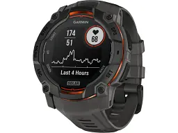 Смарт-годинник Garmin Instinct 3 50mm Solar Black with Charcoal Band (010-02935-00)