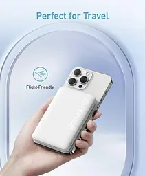 Повербанк Anker 334 MagGo 10000 mAh 20 W з бездротовою, магнітною зарядкою Magsafe для iPhone білий - мініатюра 2