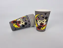 Склянки паперові одноразові, 340 мл, Mickey Mouse, 50 штук, для гарячих і холодних напоїв