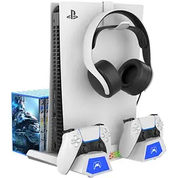 Підставка для PS5 Slim із заряджанням для джойстиків DualSense — зарядна станція Ipega 745S023 - мініатюра 2