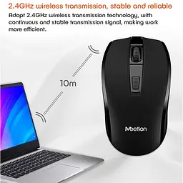 Миша MeeTion Wireless Mouse 2.4G MT-R560 бездротова чорна - мініатюра 8