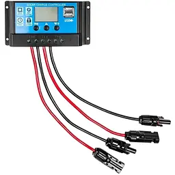 Neo Tools Контролер сонячної панелі, 20А, 12/24В, два USB, захист від зворотного струму MOSFET, захист від перевантаження та замикання, сумісний із свинцево-кислотними батареями (OPEN, AGM, GEL)
