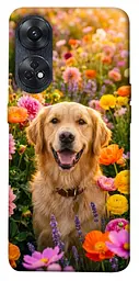 TPU чохол Demsky Flowery labrador для Oppo Reno 8 T 4G