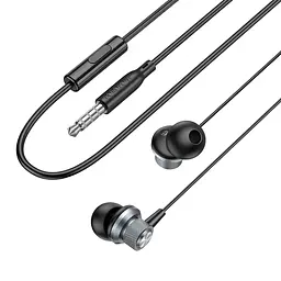 Навушники провідні вакуумні Borofone BM78 з мікрофоном Jack 3.5 сірі - мініатюра 2