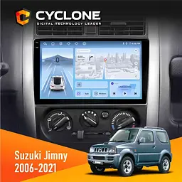 Штатна магнітола Suzuki Jimny 2006-2021 Cyclone C9-012 4x64, DSP, 4G Cyclone (НФ-00008037)