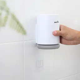 Йоржик для унітазу МВМ My Home клейкий настінний BP-12, білий з сірим (BP-12 WHITE/GRAY) - мініатюра 7