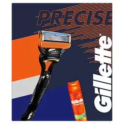 Подарунковий набір для чоловіків Gillette: Бритва Fusion5 + Гель для гоління 200 мл - мініатюра 2